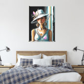 Kentucky Derby Womens Hat Leinwand Wall Art Prints (Insitu (Schlafzimmer))