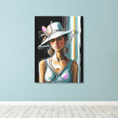 Kentucky Derby Womens Hat Leinwand Wall Art Prints (Insitu (Holzboden))