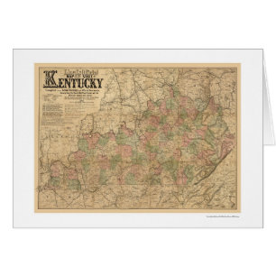 Kentucky-Eisenbahn-Karte 1863