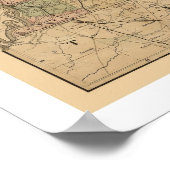 Kentucky Eisenbahn Karte 1863 Poster (Ecke)