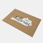Kentucky Family Monogram Staaten Doormat Fußmatte (Schrägansicht)