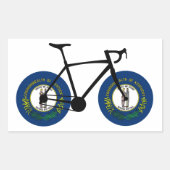 Kentucky Flag Cycling Rechteckiger Aufkleber (Vorderseite)