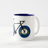 Kentucky Flag Cycling Zweifarbige Tasse (VorderseiteRechts)