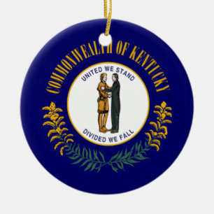 Kentucky Flag Keramik Ornament