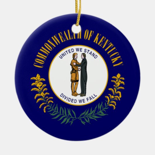 Kentucky Flag Keramik Ornament (Vorne)