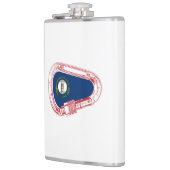Kentucky Flag Klettersteig Carabiner Flachmann (Links)