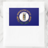 Kentucky Flag Rechteckiger Aufkleber (Tasche)