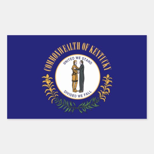 Kentucky Flag Rechteckiger Aufkleber (Vorderseite)
