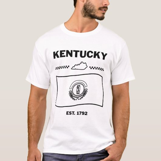 Kentucky flag USA T-Shirt (Vorderseite)