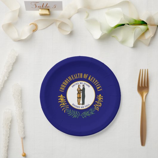 Kentucky-Flagge, Flagge von Kentucky Pappteller (Hochzeit)