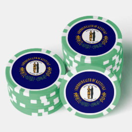 Kentucky-Flagge, Flagge von Kentucky Pokerchips