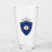 Kentucky-Flagge Glas (Rückseite)