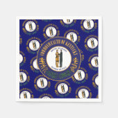 Kentucky-Flagge & Siegel, Kentucky Serviette (Vorderseite)