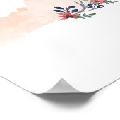 Kentucky Floral Watercolor Staat Poster (Ecke)