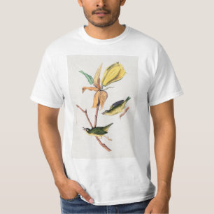 Kentucky Fly fing Warbler Birds Illustration T-Shirt