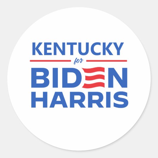 Kentucky für Biden Harris Runder Aufkleber (Vorderseite)