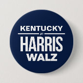 Kentucky für Harris Walz Button (Vorderseite)