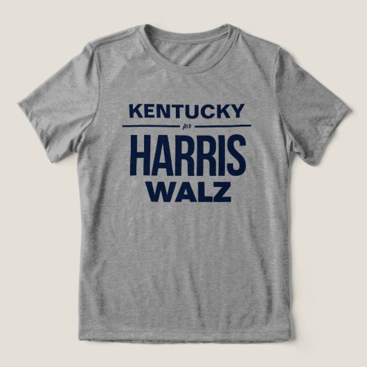 Kentucky für Harris Walz Tri-Blend Shirt (Design Vorderseite)