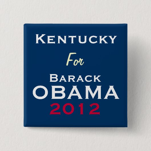KENTUCKY für Kampagnen-Knopf OBAMA 2012 Button (Vorderseite)