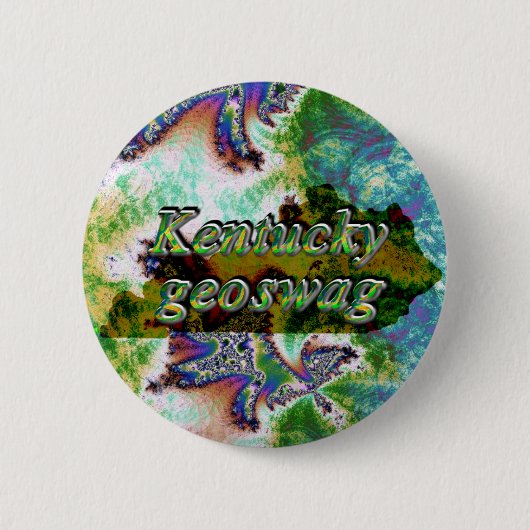 Kentucky Geoswag Swags Geocaching Geschenk-Schatz Button (Vorderseite)