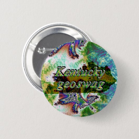 Kentucky Geoswag Swags Geocaching Geschenk-Schatz Button (Vorne & Hinten)
