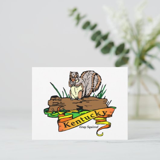Kentucky-Grauhörnchen Postkarte (Stehend Vorderseite)