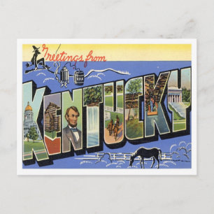 Kentucky Greetings von US-Staaten Postkarte
