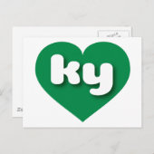 Kentucky grünes Herz - I Liebe ky Postkarte (Vorne/Hinten)