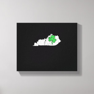 Kentucky Happy St. Patrick's Day Funny Lucky Shamr Leinwanddruck