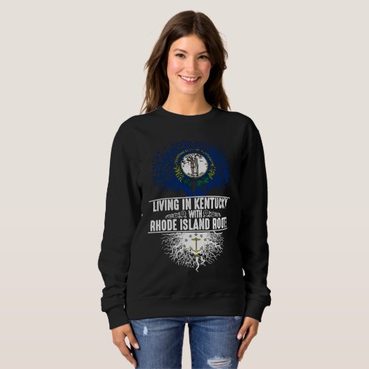 Kentucky Home Rhode Island Roots State Tree Flag Sweatshirt (Vorne ganz)
