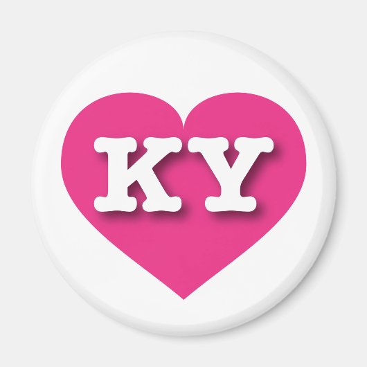 Kentucky Hot Pink Heart - I Liebe KY Magnet (Vorne)