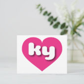 Kentucky Hot Pink heart - I Liebe ky Postkarte (Stehend Vorderseite)