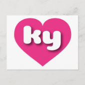 Kentucky Hot Pink heart - I Liebe ky Postkarte (Vorderseite)