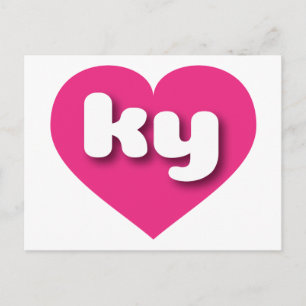 Kentucky Hot Pink heart - I Liebe ky Postkarte