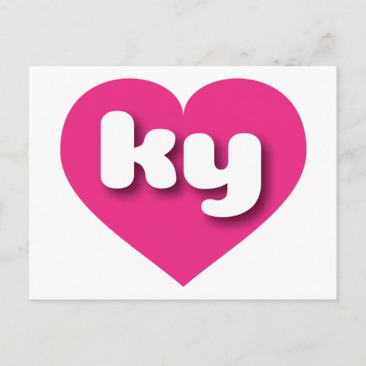 Kentucky Hot Pink heart - I Liebe ky Postkarte (Vorderseite)
