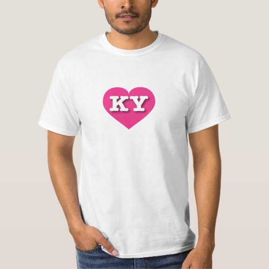 Kentucky Hot Pink Heart - I Liebe KY T-Shirt (Vorderseite)