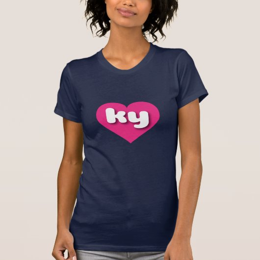 Kentucky Hot Pink heart - I Liebe ky T-Shirt (Vorderseite)