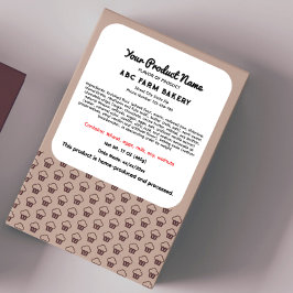 Kentucky Hütte Food Law Label Zuhause Quadratischer Aufkleber