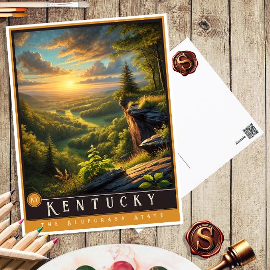 Kentucky | Hyper-Realistisches Staat Postkarte
