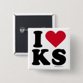 KENTUCKY - I-LIEBE KS - I-LIEBE KANSAS BUTTON (Vorne & Hinten)