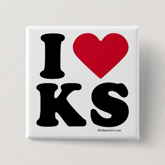 KENTUCKY - I-LIEBE KS - I-LIEBE KANSAS BUTTON (Vorderseite)