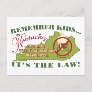 Kentucky Ice Cream Law Postkarte