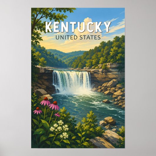 Kentucky Illustrations Reise Kunst Vintage Poster (Vorne)