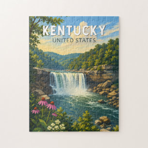 Kentucky Illustrations Reise Kunst Vintage Puzzle