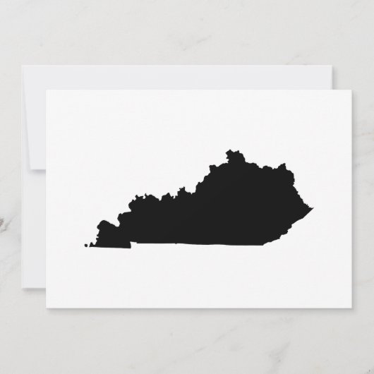 Kentucky in Schwarz und Weiß Einladung (Vorderseite)