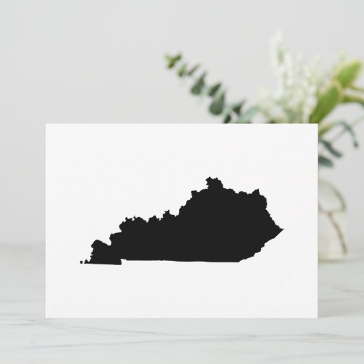 Kentucky in Schwarz und Weiß Einladung (Stehend Vorderseite)