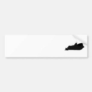 Kentucky in Schwarz-Weiß Autoaufkleber