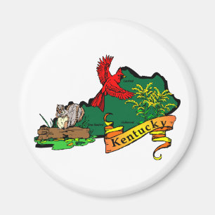 Kentucky-Karte 2 Magnet
