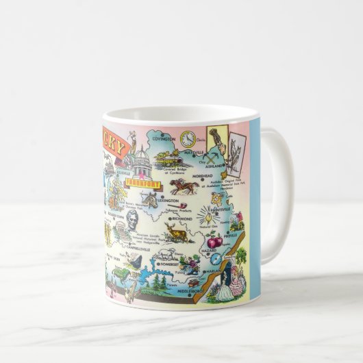 Kentucky-Karte-Mug Kaffeetasse (VorderseiteRechts)