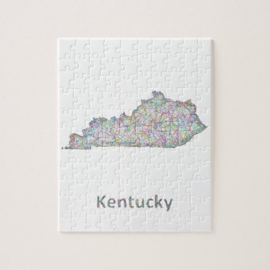 Kentucky-Karte Puzzle (Vertikal)